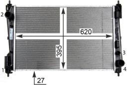 Radiator, engine cooling MAHLE CR1111000P