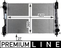 Radiator, engine cooling MAHLE CR1111000P