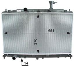 Radiator, engine cooling MAHLE CR1119000P