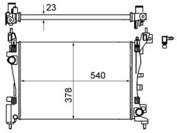 Radiator, engine cooling MAHLE CR1121000S