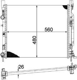 Radiator, engine cooling MAHLE CR1155000P