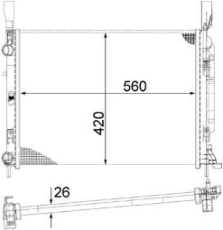 Radiator, engine cooling MAHLE CR1156000S