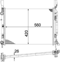 Radiator, engine cooling MAHLE CR1157000P