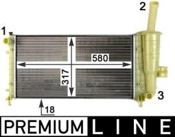 Radiator, engine cooling MAHLE CR1108000P