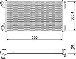 Radiator, engine cooling MAHLE CR1109000P