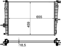 Radiator, engine cooling MAHLE CR1197000P