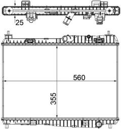 Radiator, engine cooling MAHLE CR1135000S