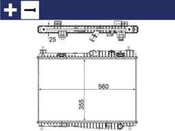 Radiator, engine cooling MAHLE CR1135000S