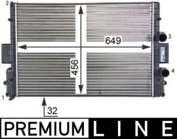 Radiator, engine cooling MAHLE CR1254000P