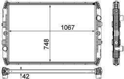Radiator, engine cooling MAHLE CR1151000P