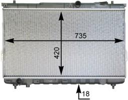 Radiator, engine cooling MAHLE CR1299000P