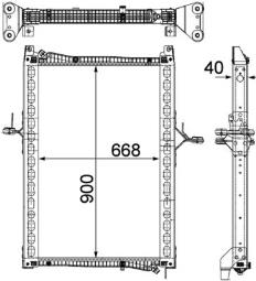 Radiator, engine cooling MAHLE CR1160000P