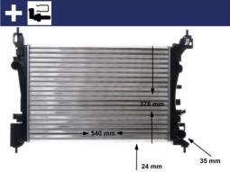 Radiator, engine cooling MAHLE CR1182000S