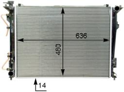 Radiator, engine cooling MAHLE CR1338000P