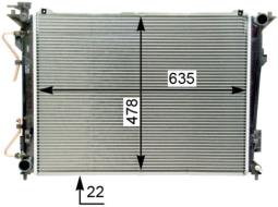 Radiator, engine cooling MAHLE CR1338000S