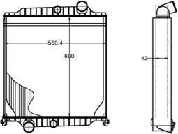 Radiator, engine cooling MAHLE CR1224000P