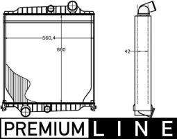 Radiator, engine cooling MAHLE CR1224000P