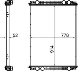 Radiator, engine cooling MAHLE CR1258000P