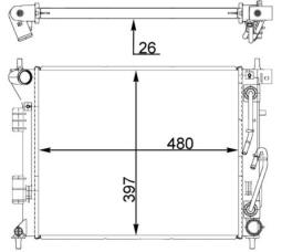 Radiator, engine cooling MAHLE CR1405000P