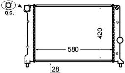 Radiator, engine cooling MAHLE CR1413000P