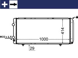 Radiator, engine cooling MAHLE CR1430000S