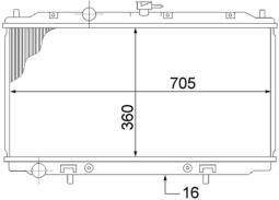 Radiator, engine cooling MAHLE CR1486000S