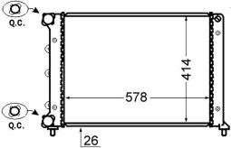 Radiator, engine cooling MAHLE CR1411000S