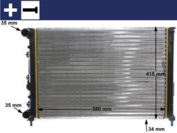 Radiator, engine cooling MAHLE CR1411000S