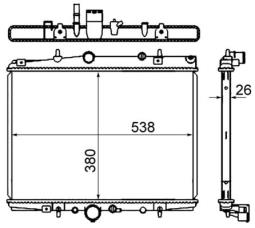 Radiator, engine cooling MAHLE CR1433000S