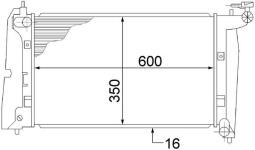 Radiator, engine cooling MAHLE CR1526000S