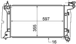 Radiator, engine cooling MAHLE CR1527000S