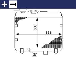 Radiator, engine cooling MAHLE CR145000S