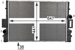 Radiator, engine cooling MAHLE CR1551000P