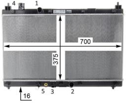 Radiator, engine cooling MAHLE CR1589000P