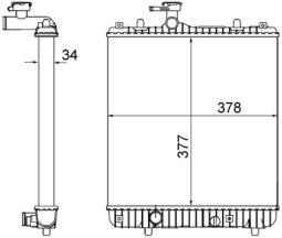 Radiator, engine cooling MAHLE CR1495001S