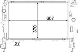 Radiator, engine cooling MAHLE CR1499000S