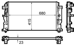 Radiator, engine cooling MAHLE CR1710000S