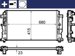 Radiator, engine cooling MAHLE CR1710000S