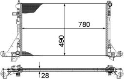 Radiator, engine cooling MAHLE CR1523000S