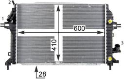 Radiator, engine cooling MAHLE CR1857000P