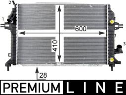 Radiator, engine cooling MAHLE CR1857000P