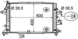 Radiator, engine cooling MAHLE CR1858000P