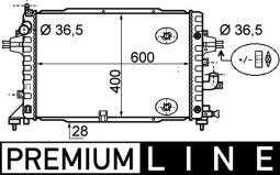 Radiator, engine cooling MAHLE CR1858000P