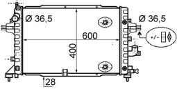 Radiator, engine cooling MAHLE CR1858000S