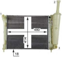 Radiator, engine cooling MAHLE CR1859000P