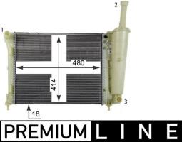 Radiator, engine cooling MAHLE CR1859000P