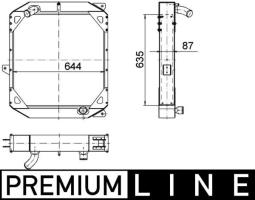 Radiator, engine cooling MAHLE CR1554000P