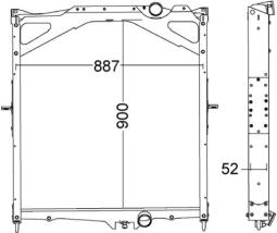 Radiator, engine cooling MAHLE CR1556000P