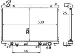 Radiator, engine cooling MAHLE CR1884000S