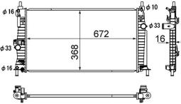 Radiator, engine cooling MAHLE CR1886000S